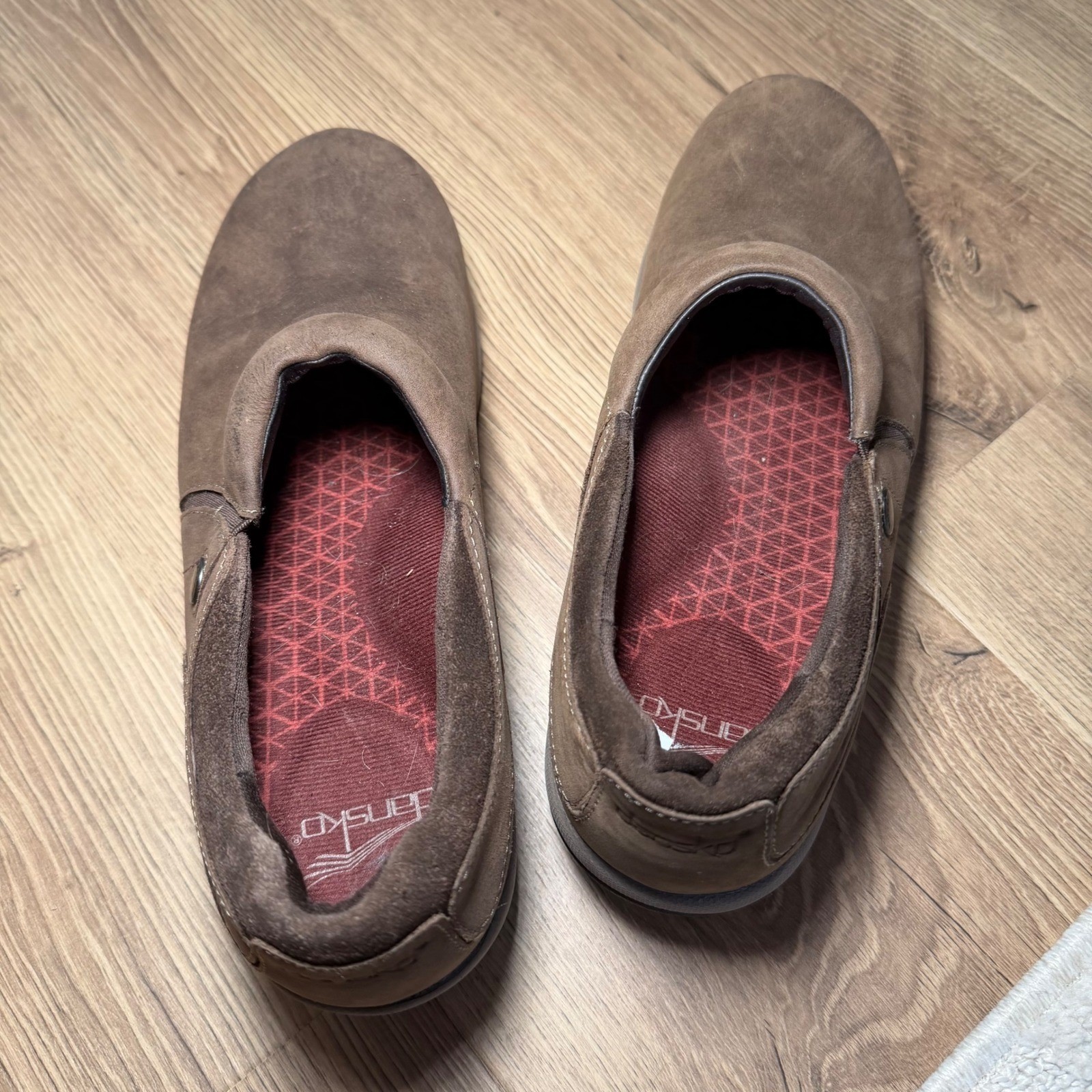 Dansko Patti Brown Burnished Suede size 38 shoes women’s comfort slip on