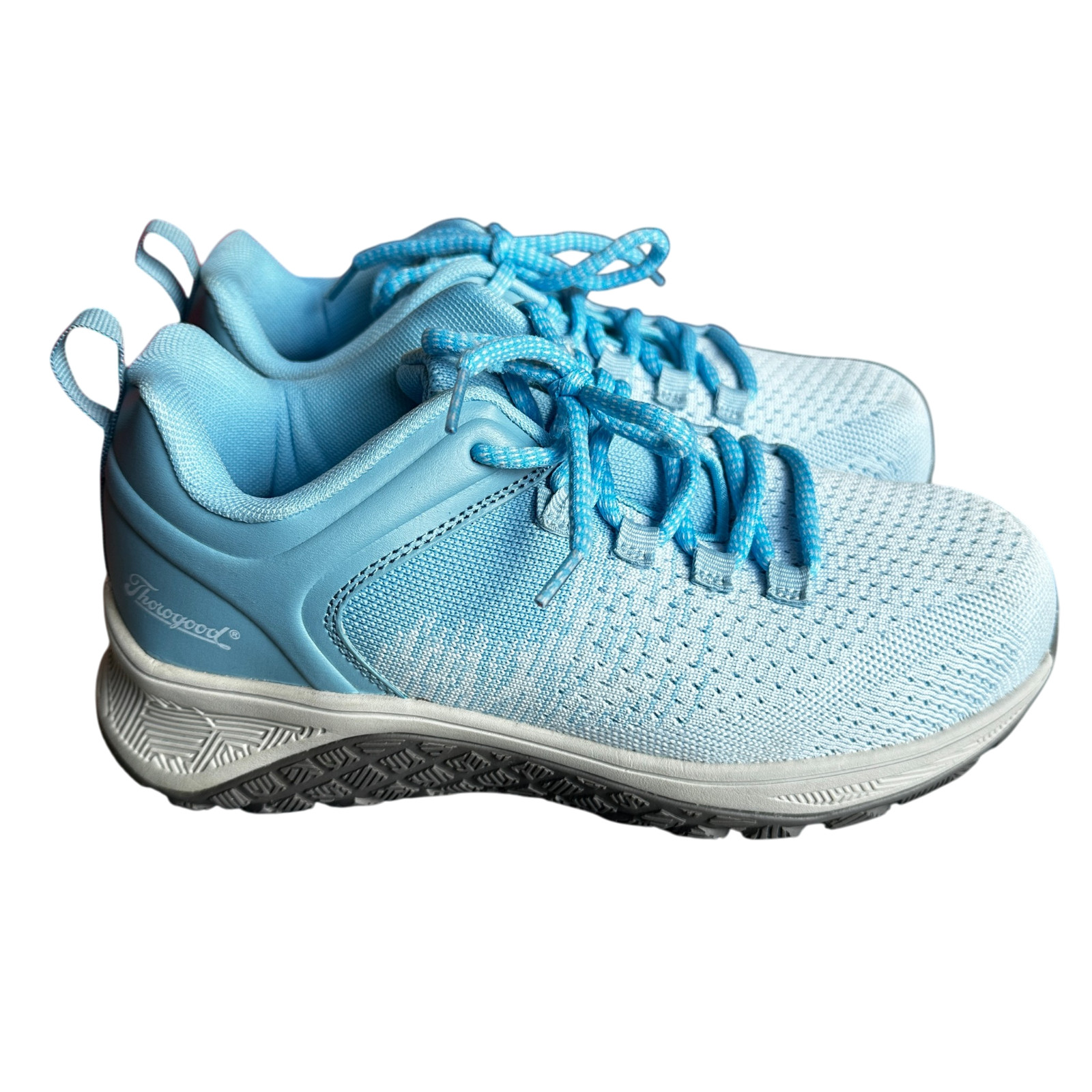 Thorogood AST Low Shoes Steel Toe Safety Sneakers Blue White Womens Size 8