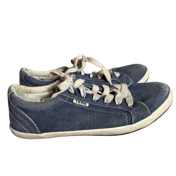 Taos Star Sneakers, Blue Wash Canvas, Size 10