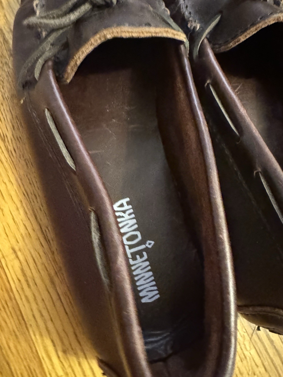 Minnetonka 100%Leather Comfort Moccasin Driving Shoes 698 Brown Women’s Size 9