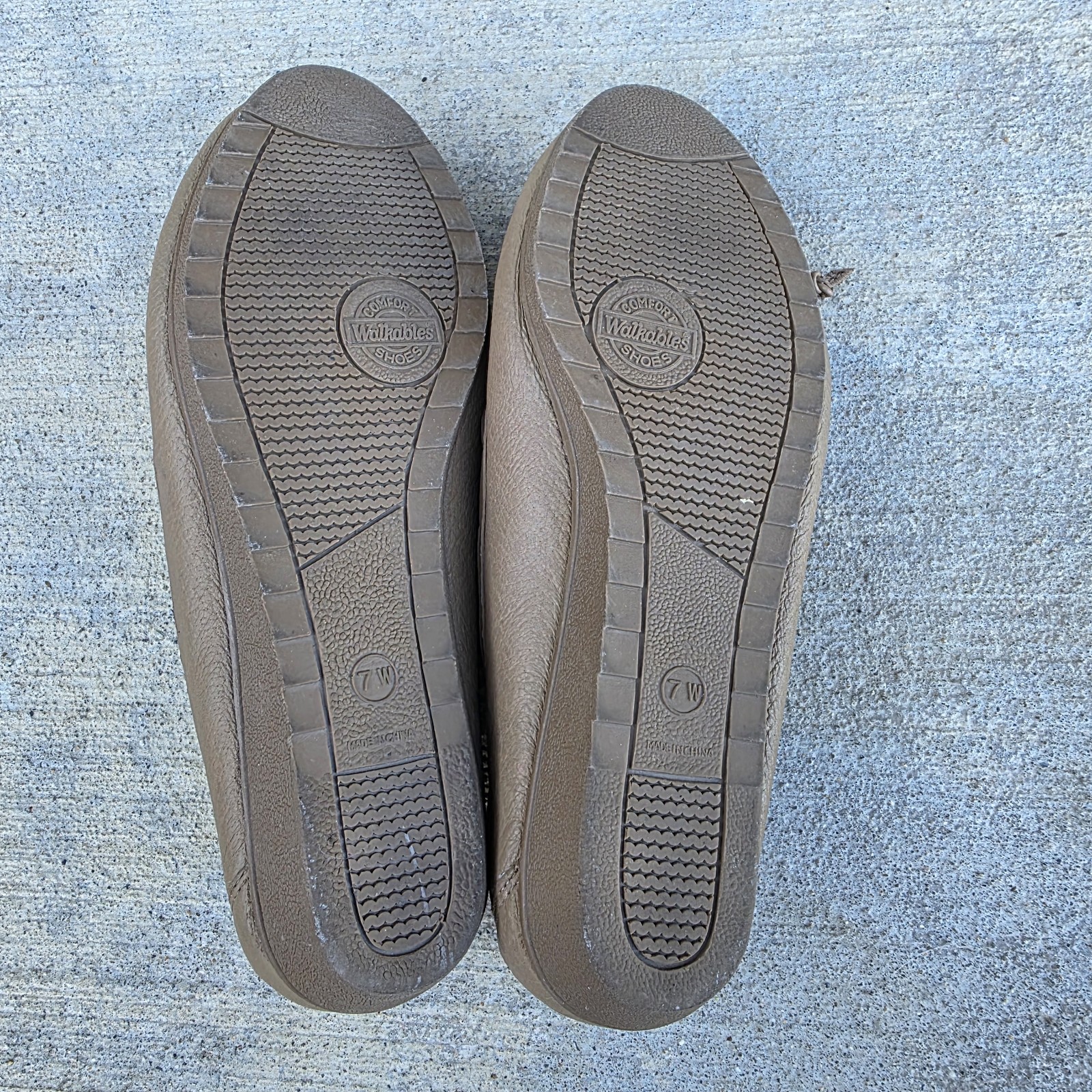 Walkables Walkright Women’s Leather Moccasins Brown Woven Fringe Slip-On Comfort