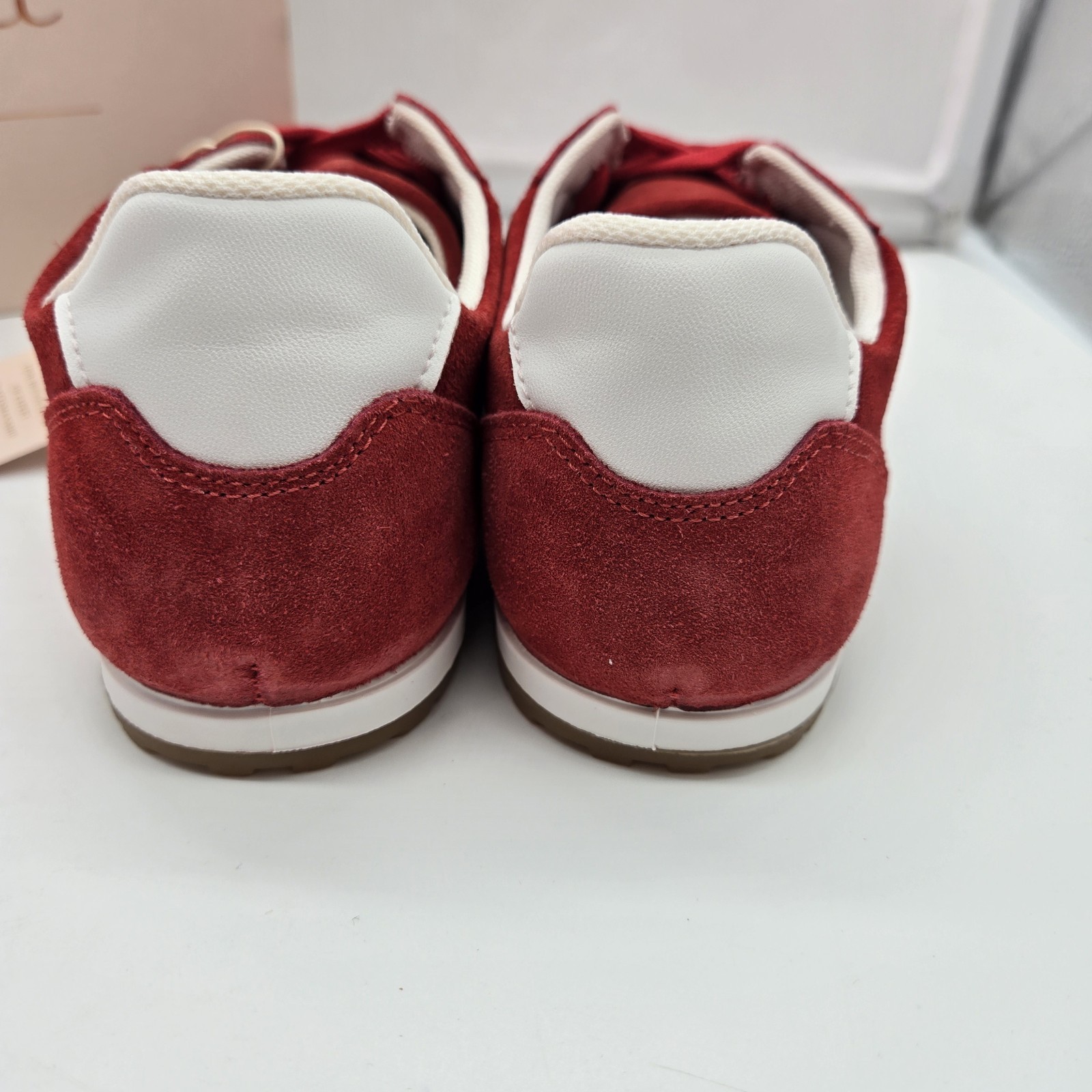 Mila Paoli Womens Leather Red/White Low Top Sneakers Sz 8 Y2K Skater Retro Stree