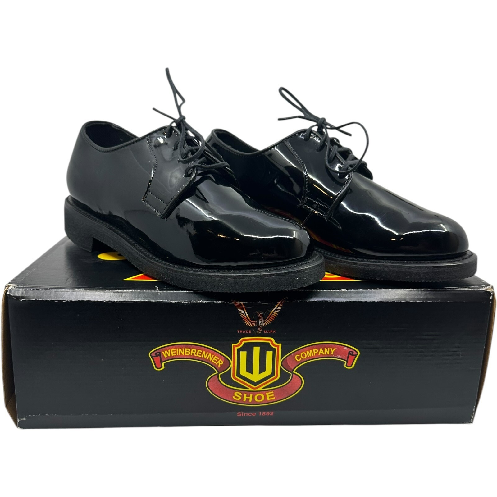 Thorogood Women Poromeric Uniform Oxford Dress Shoes Black Gloss Sz 9M 531-6103
