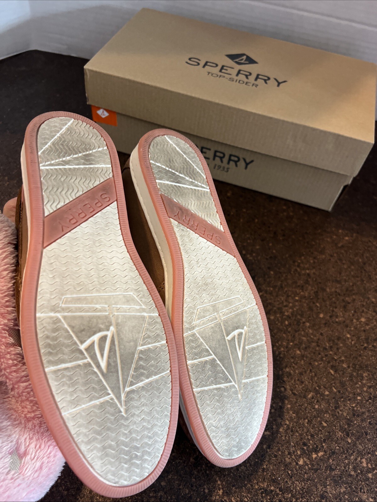 SPERRY Top Sider Women’s Size 5.5 M Koifish 2 Eye Boat Shoes Linen/Oat 95589