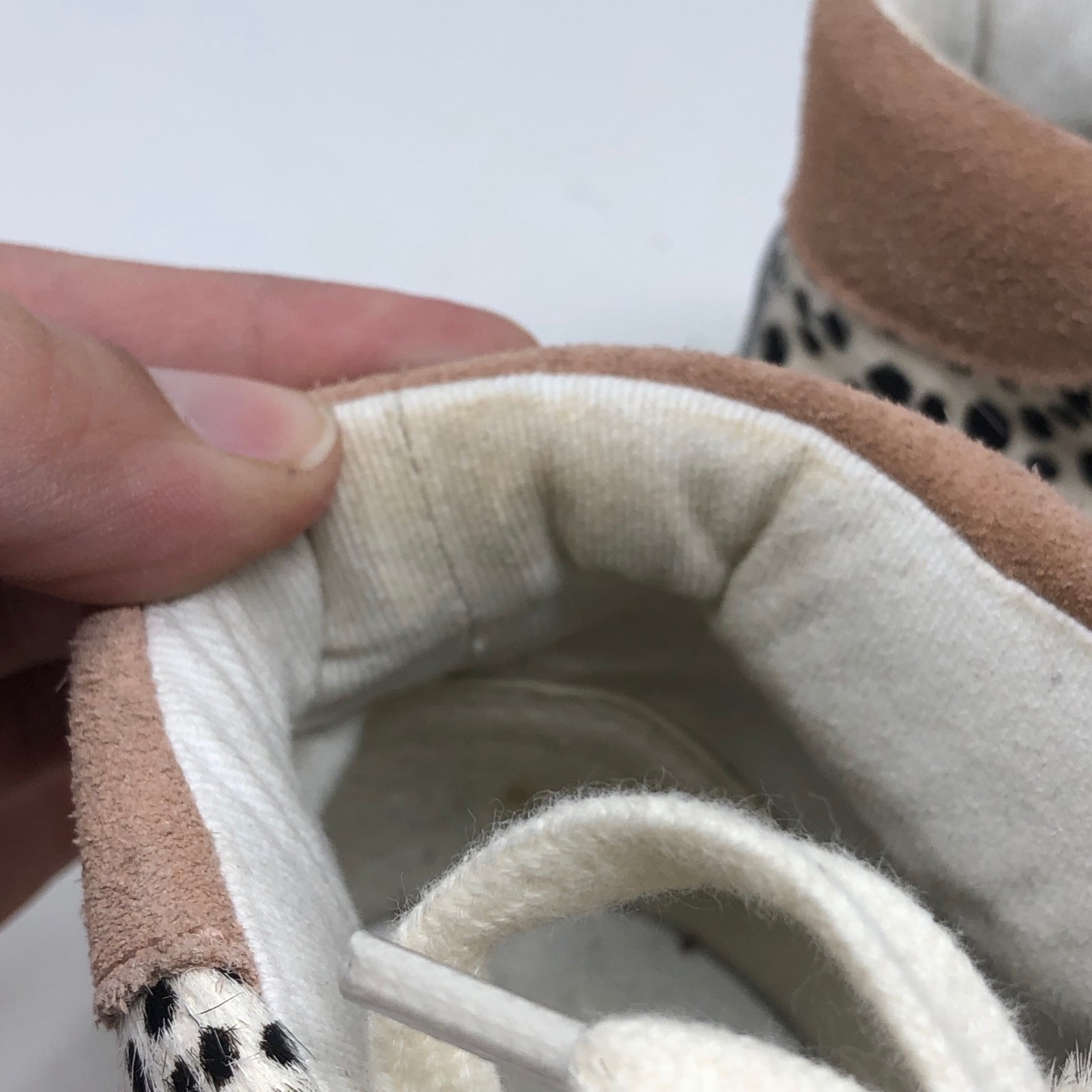 Madewell Sidewalk High Top Sneaker Spotted Calf Hair Womens 8 Streetwear
