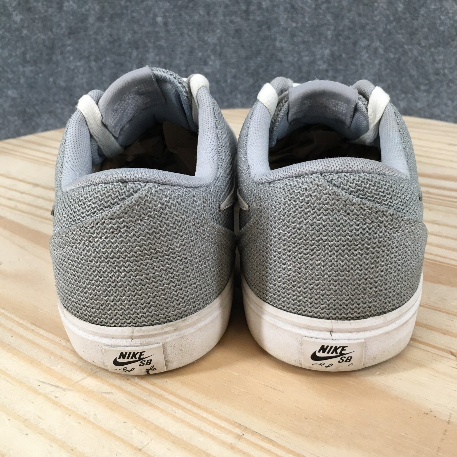 Nike SB Check Solarsoft Shoes Womens 8 Skate Sneaker Casual Lace Up Low Top Gray