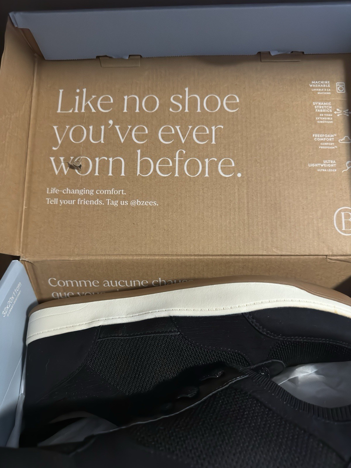 BZEES for LifeStride Dynamic Women’s Black Fabric Lace-Up Sneaker 9.5 W Washable