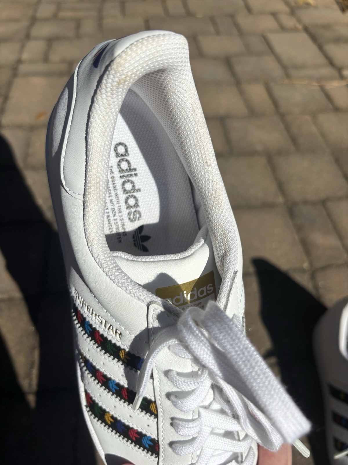 Brand New Adidas Superstars White Multi 9.5 [2 RIGHT SHOES]