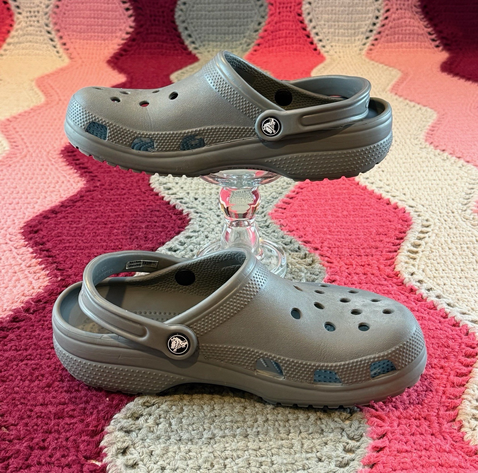 Crocs Unisex Adult Classic Clog Sandal Shoe Slate Grey Size Mens 7 Womens 9