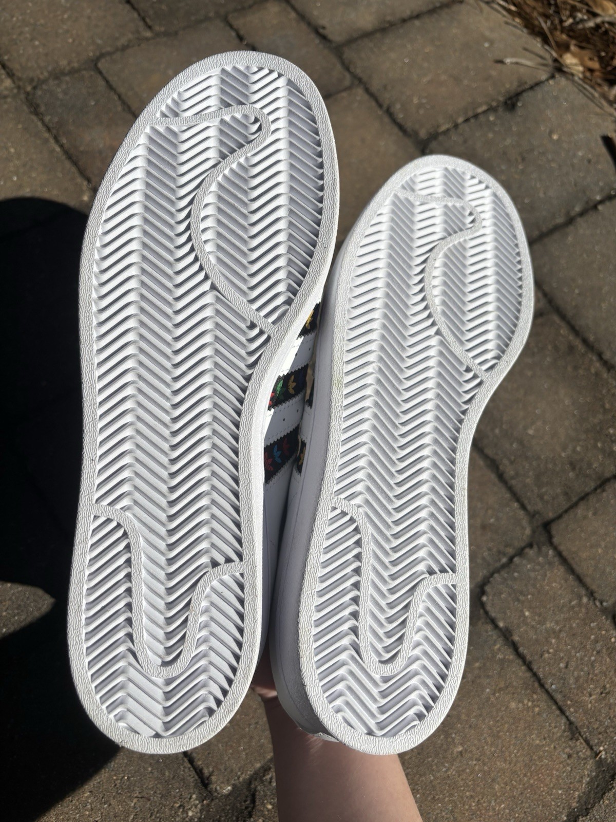 Brand New Adidas Superstars White Multi 9.5 [2 RIGHT SHOES]
