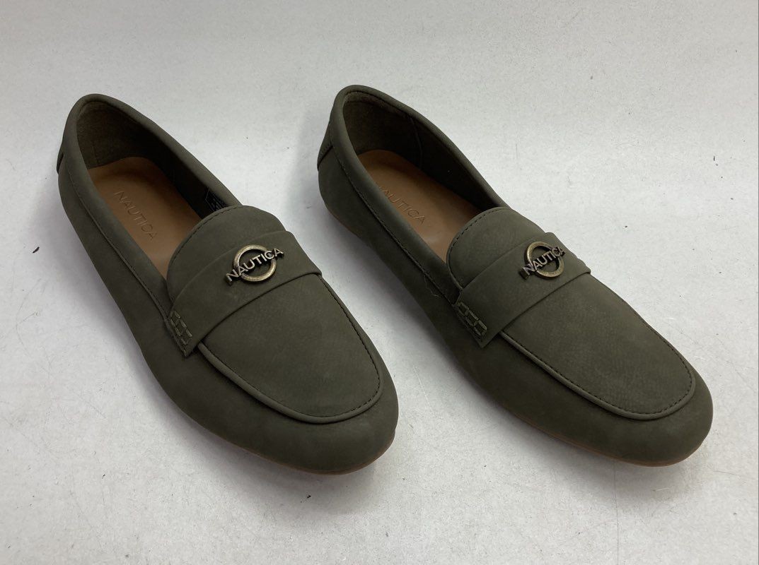 Nautica Nottaway Olive Green Women’s Loafers Drivers Size 8.5