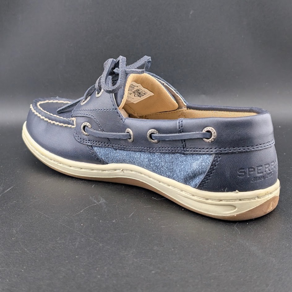 Sperry Women’s Size 5.5 / Kid’s Size 4 Koifish Navy Leather Boat Shoe NIB