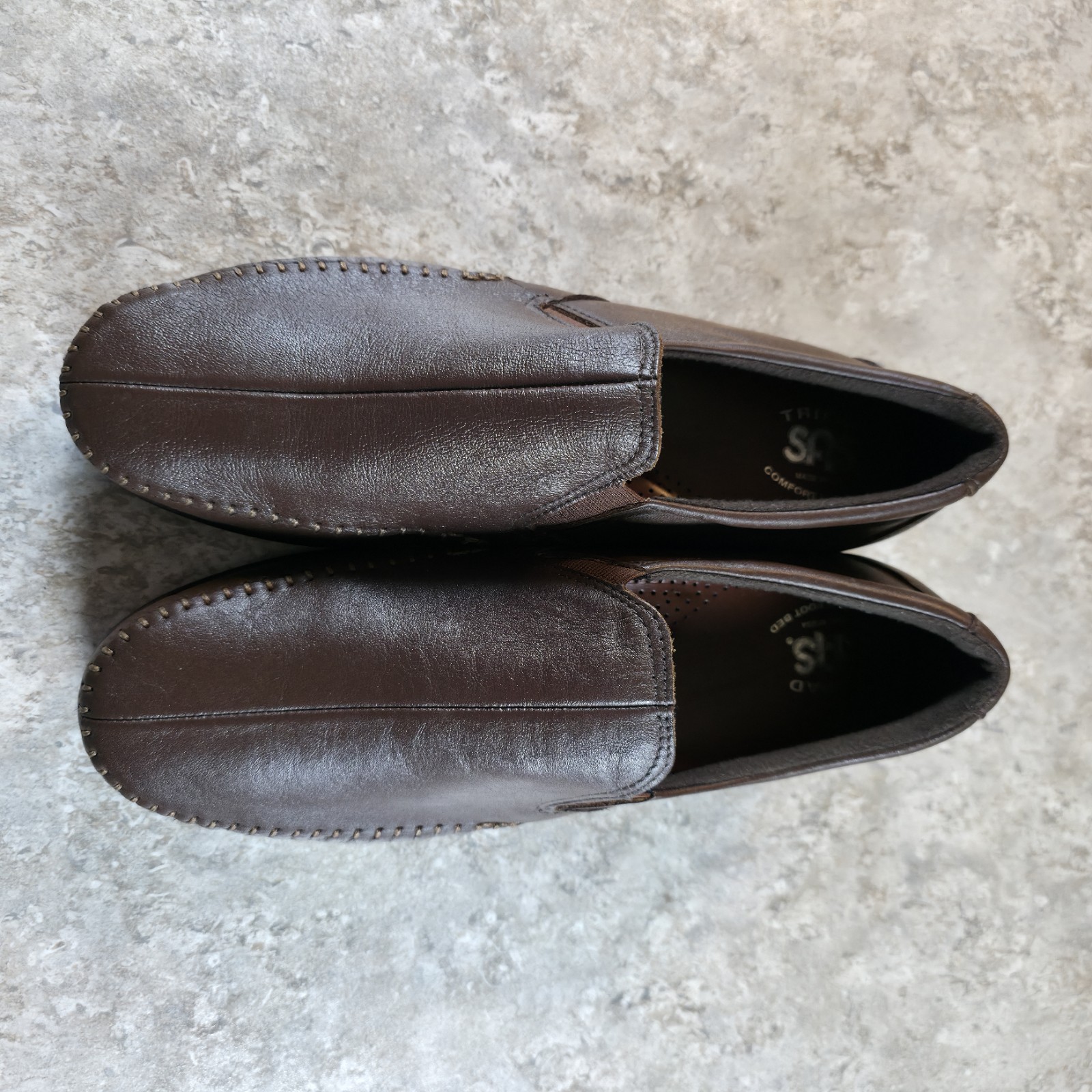 SAS Women’s Dream Tripad Comfort Slip-On Loafer Brown Leather Shoe Size 9.5 New