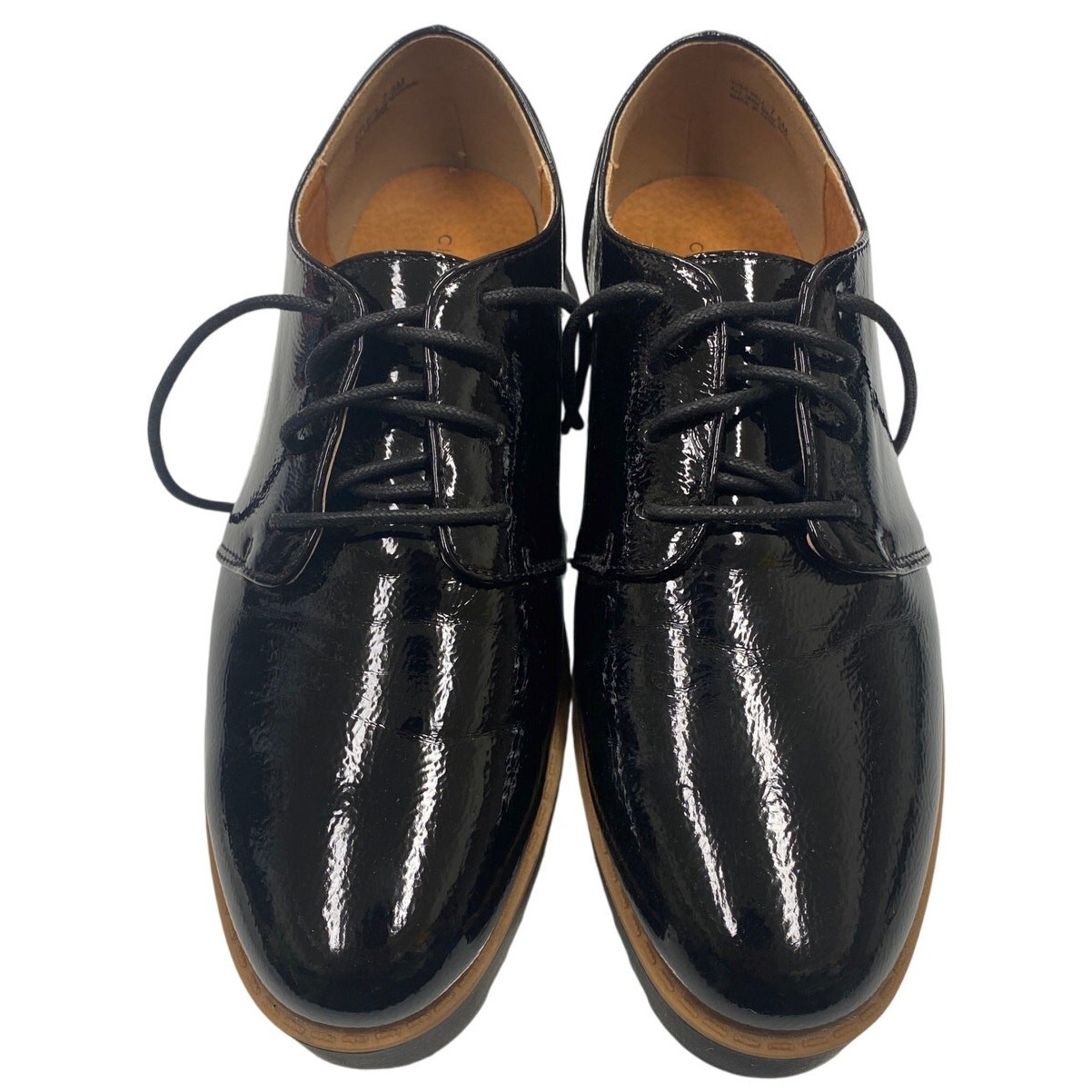 Chinese Laundry Kiss 001A Black Patent Platform Oxfords Men 7.5M Unisex