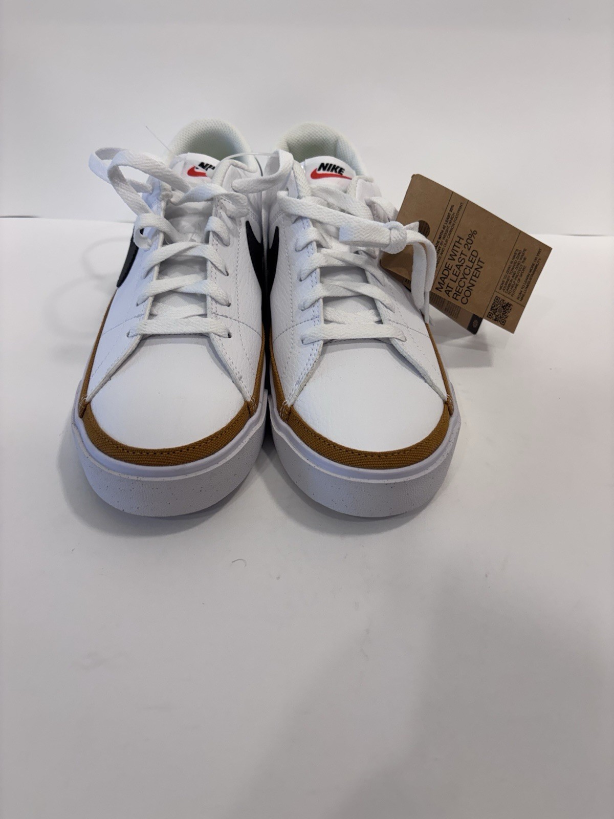Nike Court Legacy Next Nature Womens Shoes Sz 10.5White Leather Lace Up Sneakers