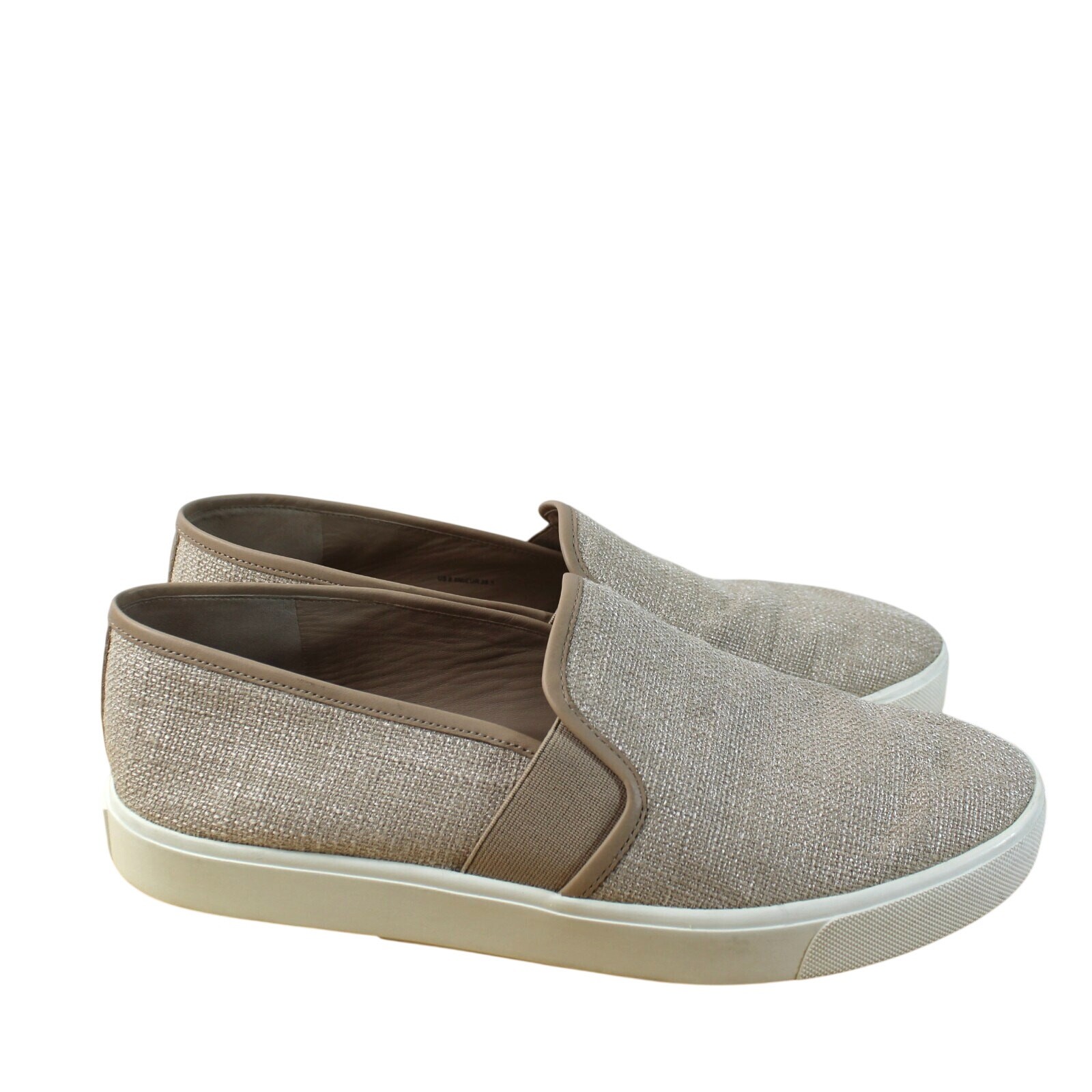 Vince Slip On Shoe Womens 8.5 Beige Comfort Preppy Modern Beach Summer