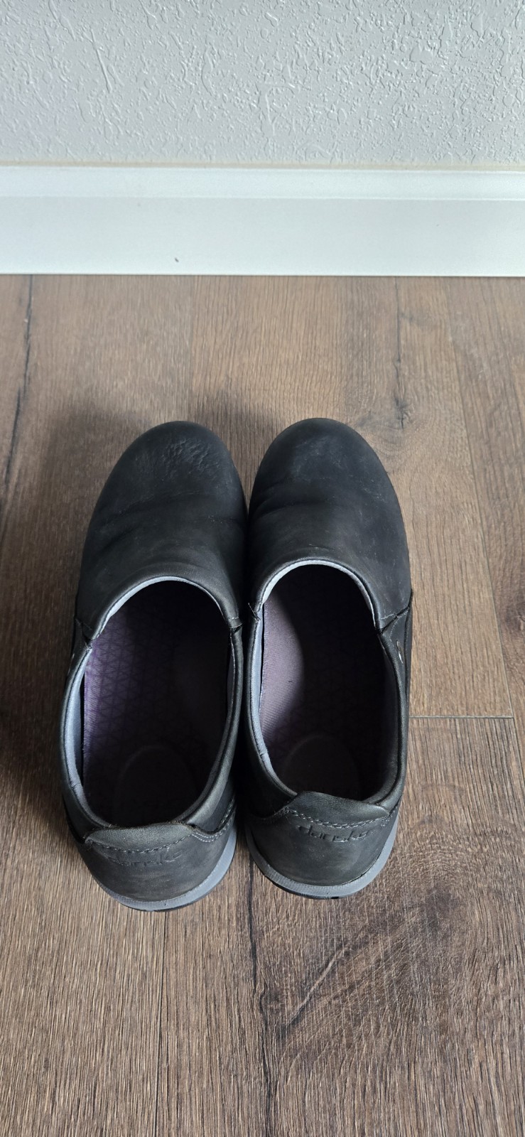 Women’s Dansko Patti Milled Nubuck Slip-on Shoes, Size 8, Black, Vibram Soles