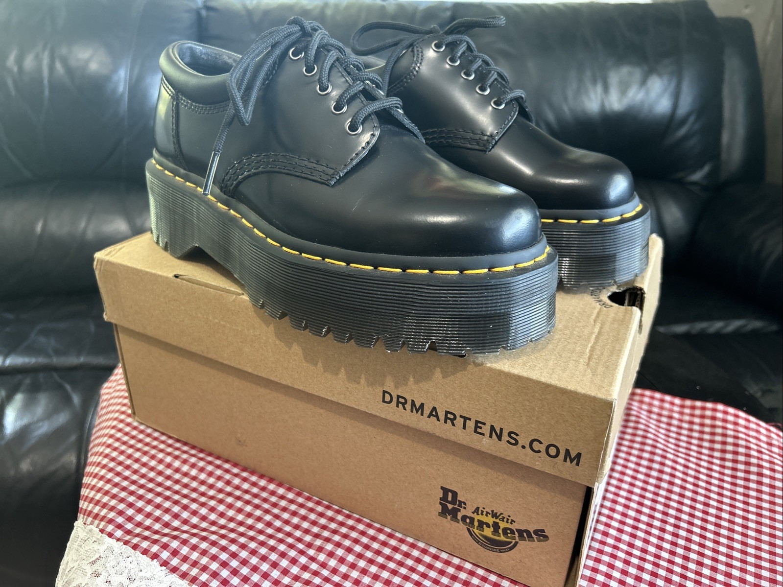 Dr. Martens 8053 Leather Platform Casual Shoes