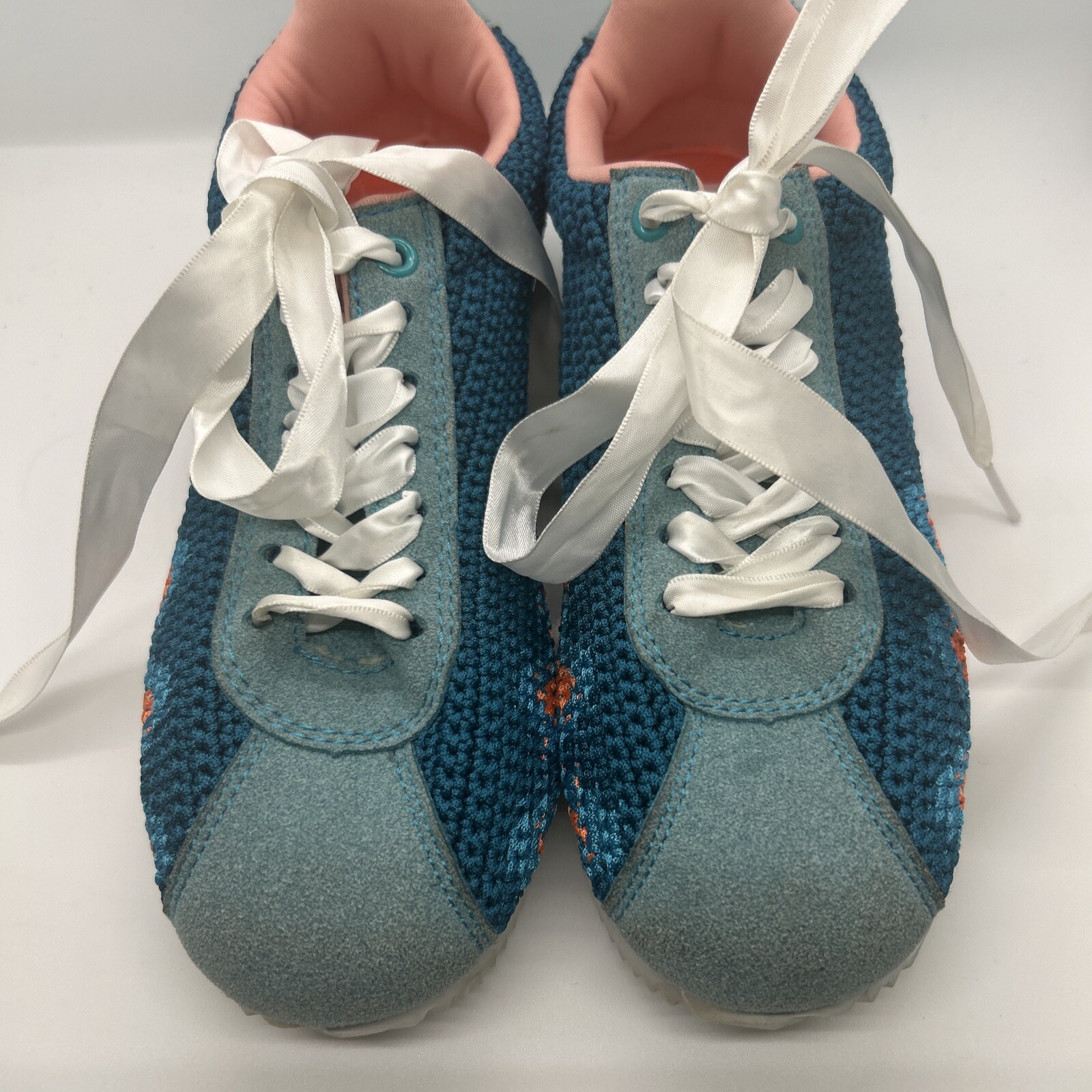 Poppy Lifestyle Made For Sneaker in Blue Crochet Boho Gypsy Size 7 Free People