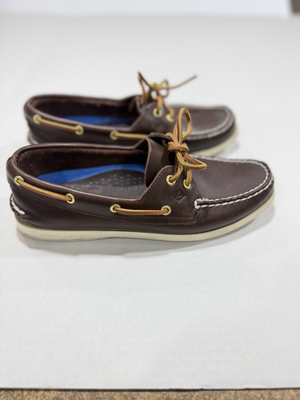 Sperry Top-Sider Women’s Brown Leather Boat Shoes Lace-Up Comfort US 8 M