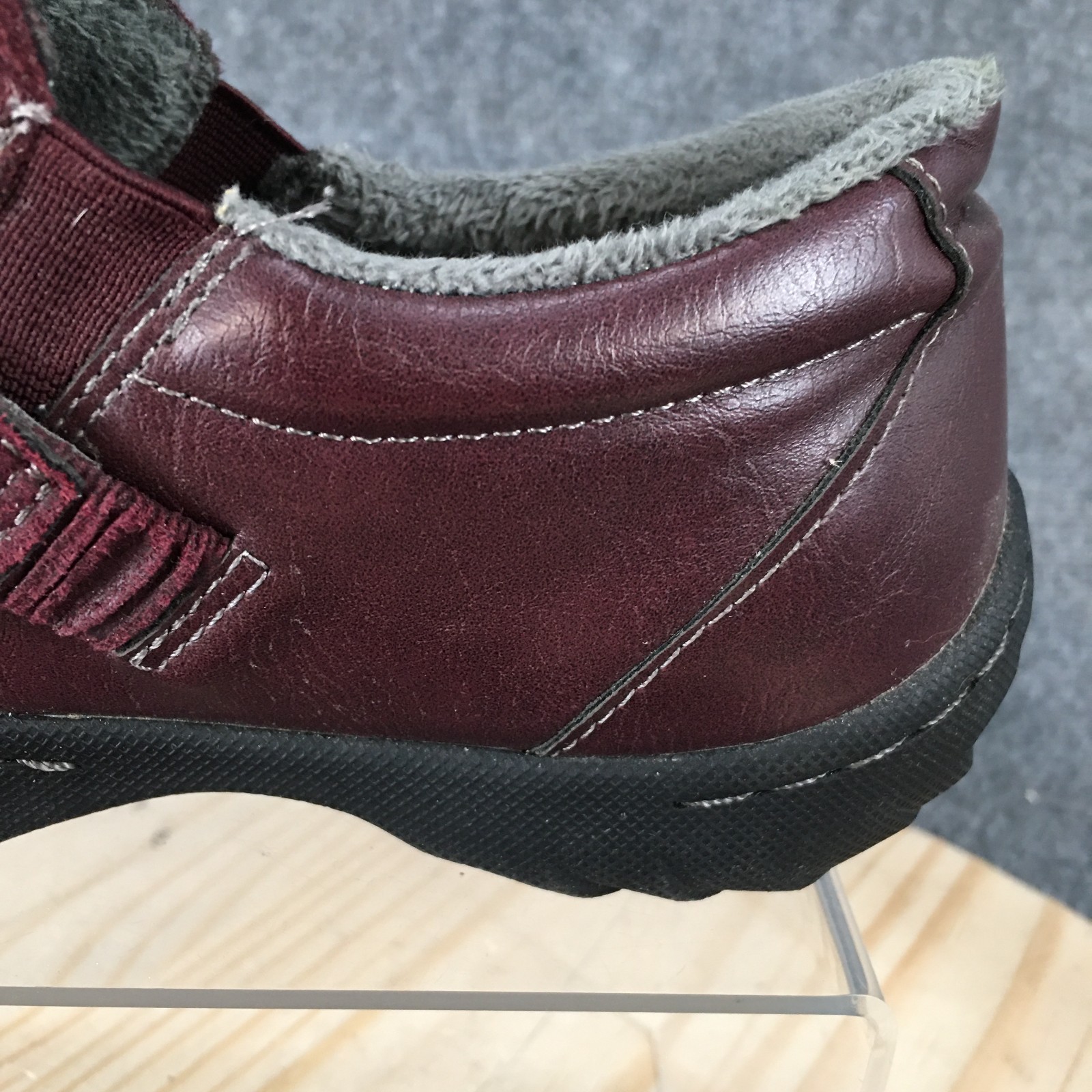 JSport By Jambu Shoes Womens 9 M Blair Cold Weather Slip Ons Loafers Burgundy