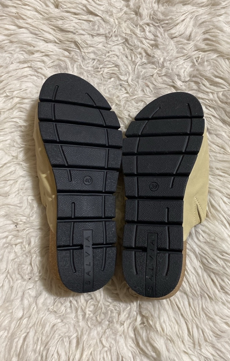 Salvia Blake Womens Platform SlideWedge Comfort Sandal Size 39/40 EULeather