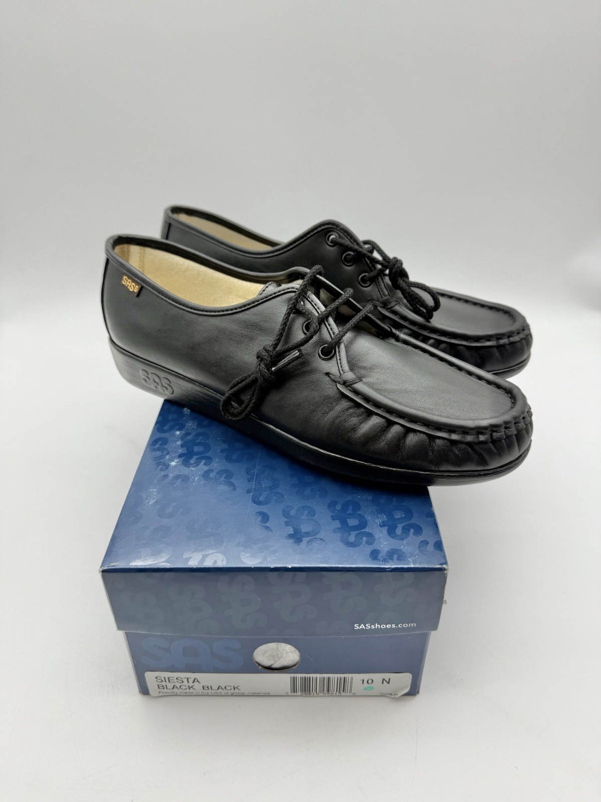 NEW SAS Siesta Black Black Women’s Shoes Size 10 N Made in USA with Box Genuine