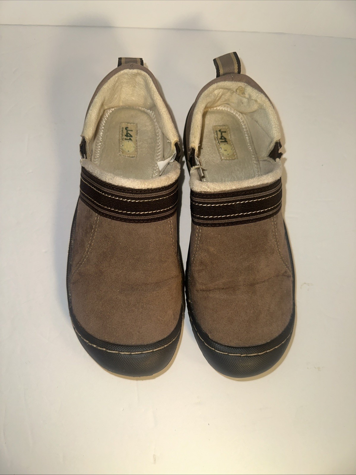Jambu Slip On Womens Shoes Sz 7.5 Fleece Lined All Terra Design Leather Tan Brn