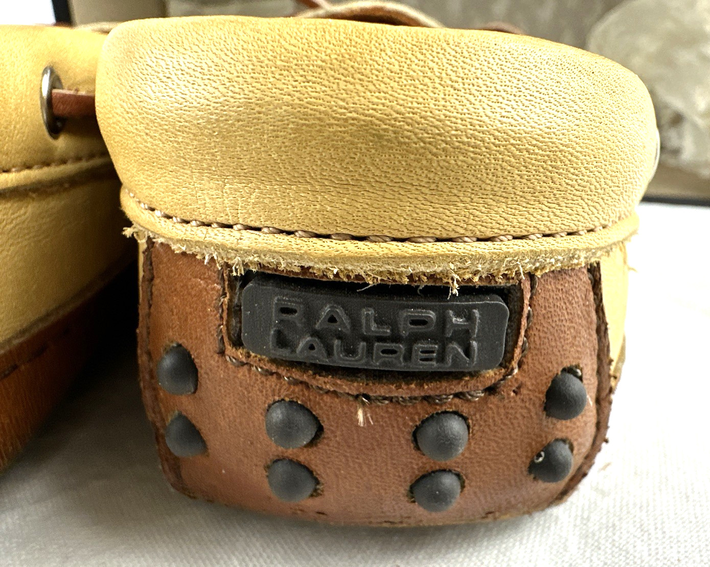 Ralph Lauren Moccasin Soft Leather Shoes Women Sz 6 1/2 B w/Box, Free Ship