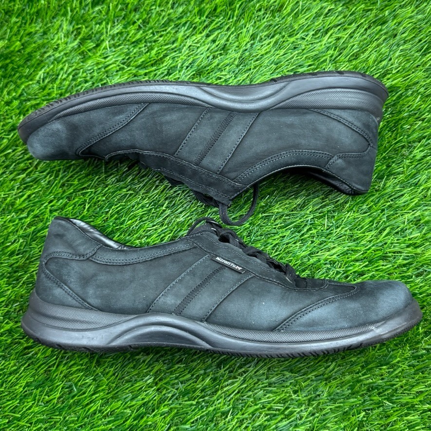 Mephisto Laser Womens Size 10 Medium B Black Suede Runoff Air Jet System Waking