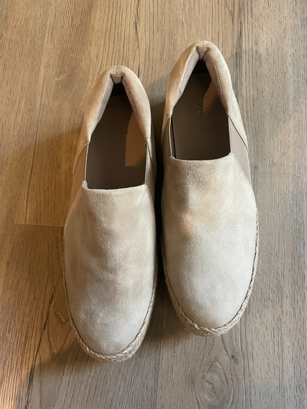 Vince Women’s Wilden Suede Espadrille Tan Slip-on Sneaker Platform 9.5