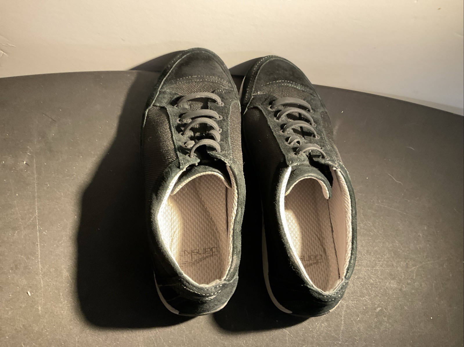 Dansko Sneakers Women’s Size 8.5 US Suede Textile Laced Black Flats 40 EU