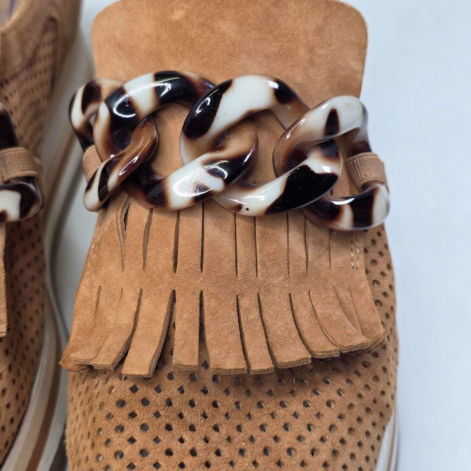 Softwaves Cadie Shoes Women’s 7.5 EU 38 Tan Suede Arch Support Platform Sneakers