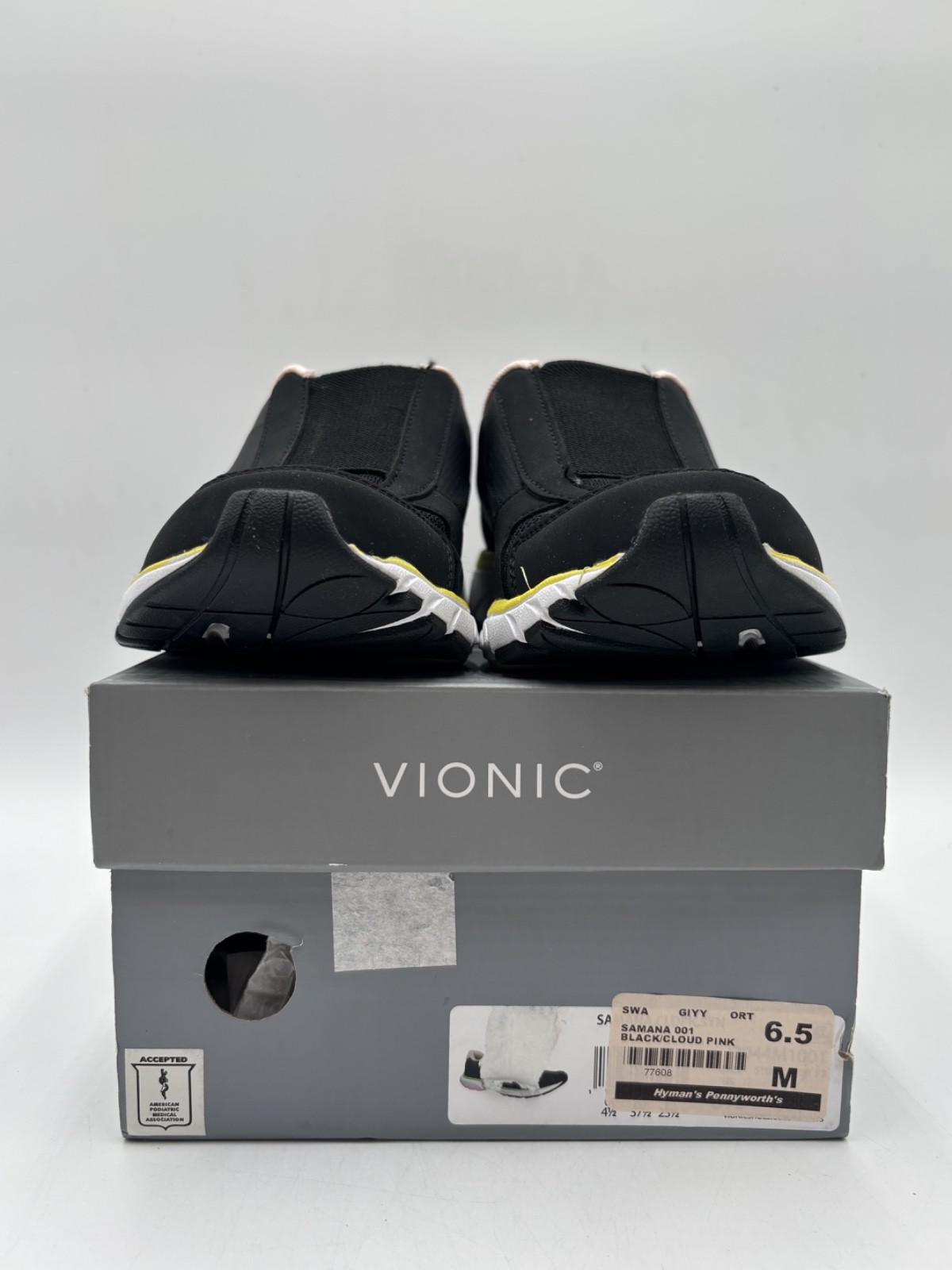 Vionic SAMANA I2044M1001 Women’s NEW Slip-On Sneaker Black US Size 6.5M