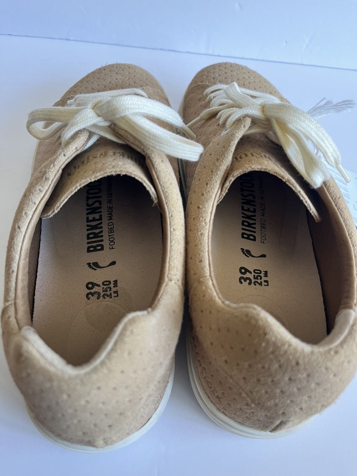 Birkenstock Bend Low Suede Embossed Leather Sneaker Beige Tan US Women’s 8 NEW