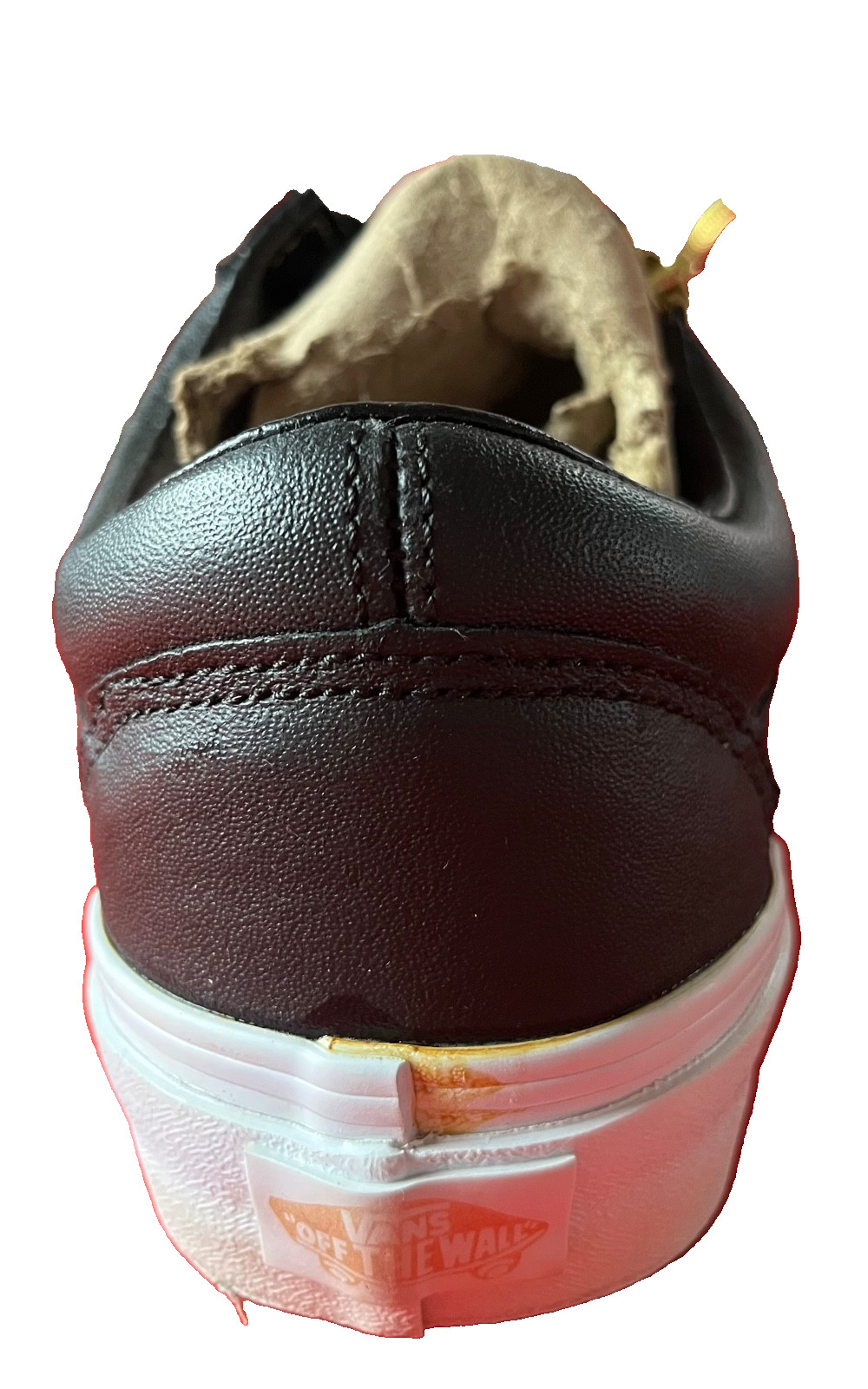Vans Black Leather Lace-Up Side-Zip Shoes Women’s Size 7, Excellent condition