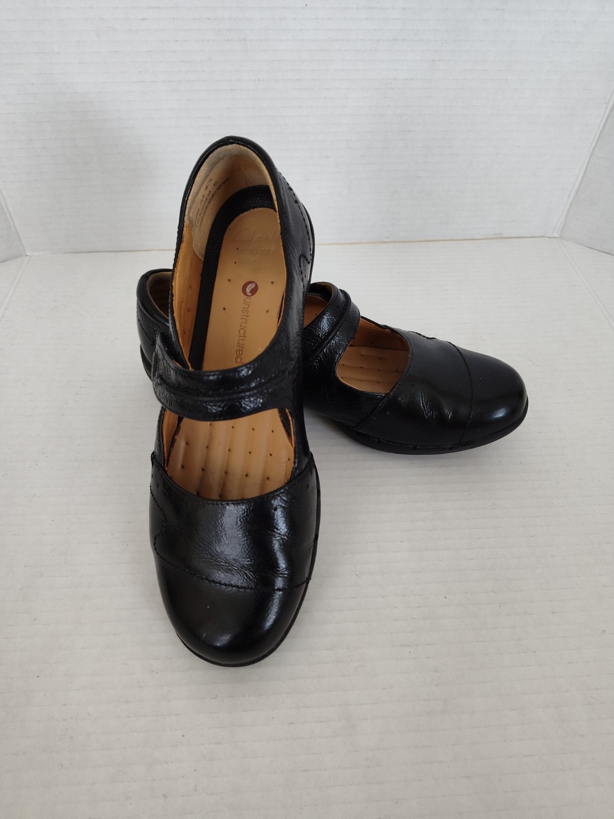 Clarks Unstructured Artisan Black Patent Leather Maryjane Shoes size 7.5