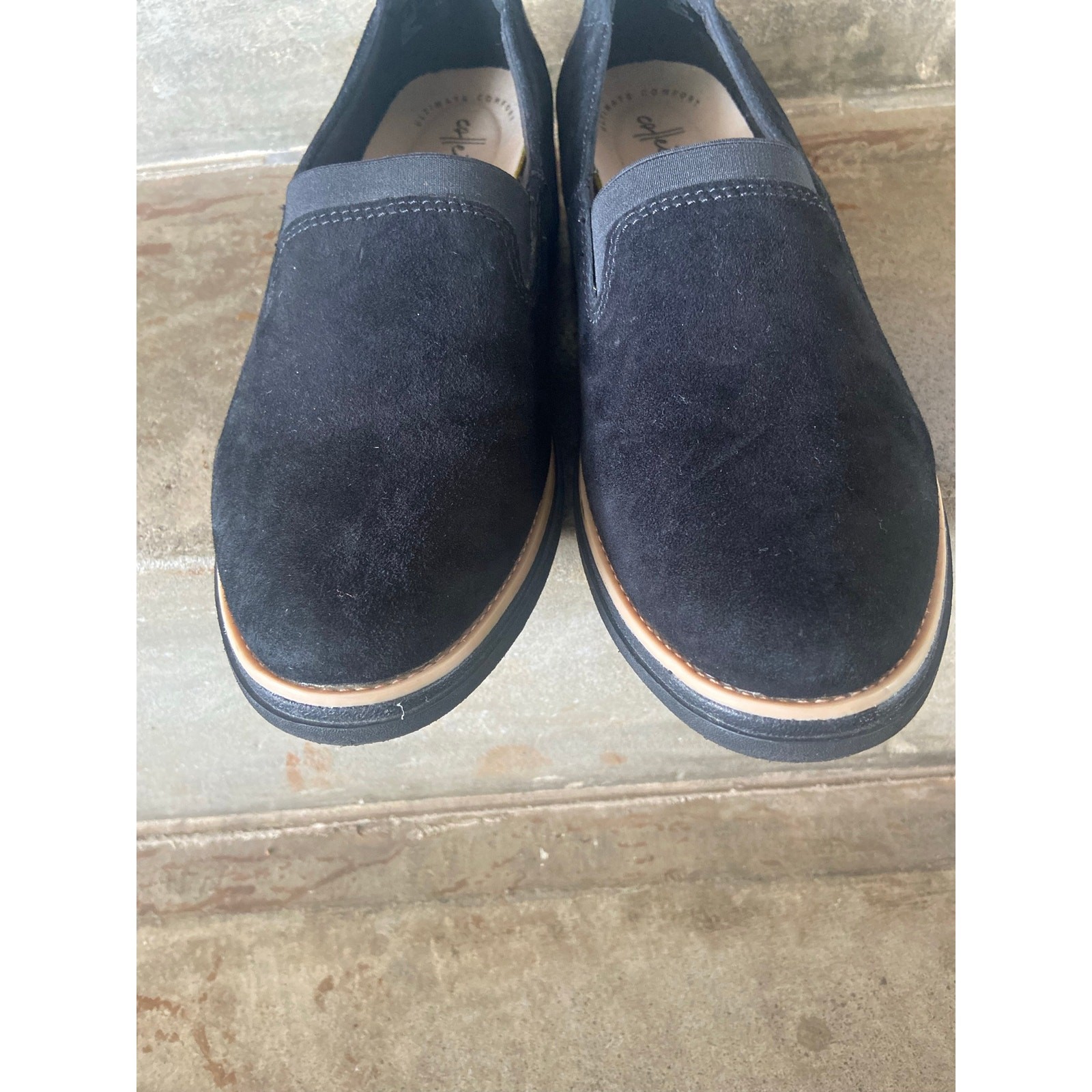 Clark’s Collection Sharon Dolly black suede loafer