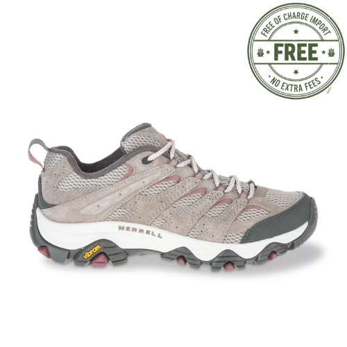 Women’s Merrell Moab Hiking Shoe Taupe/Berry Comfortable – 100% Authentic