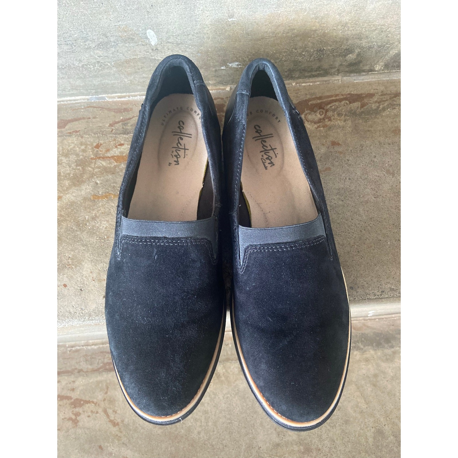 Clark’s Collection Sharon Dolly black suede loafer