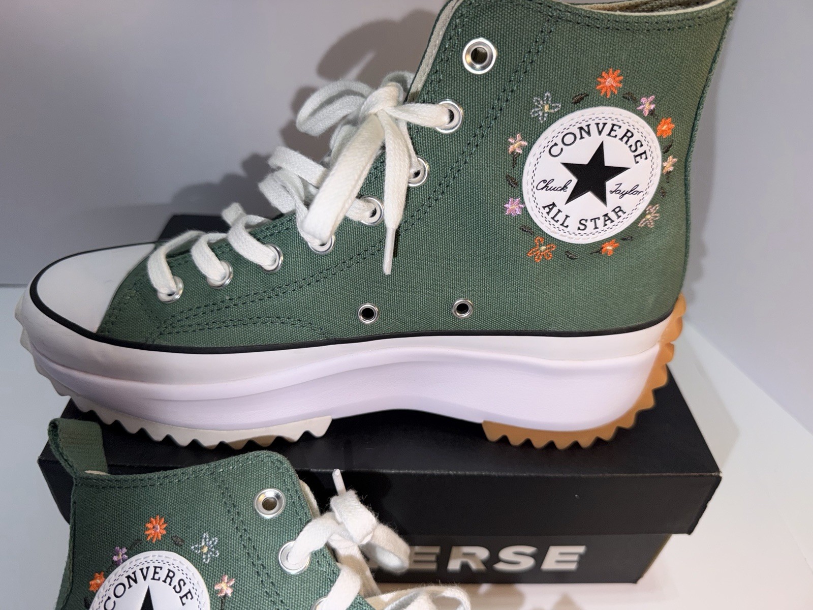 NEW Women’s CONVERSE Run Star Hike Little Flowers Stars A11562C Shoes FREE SHIP
