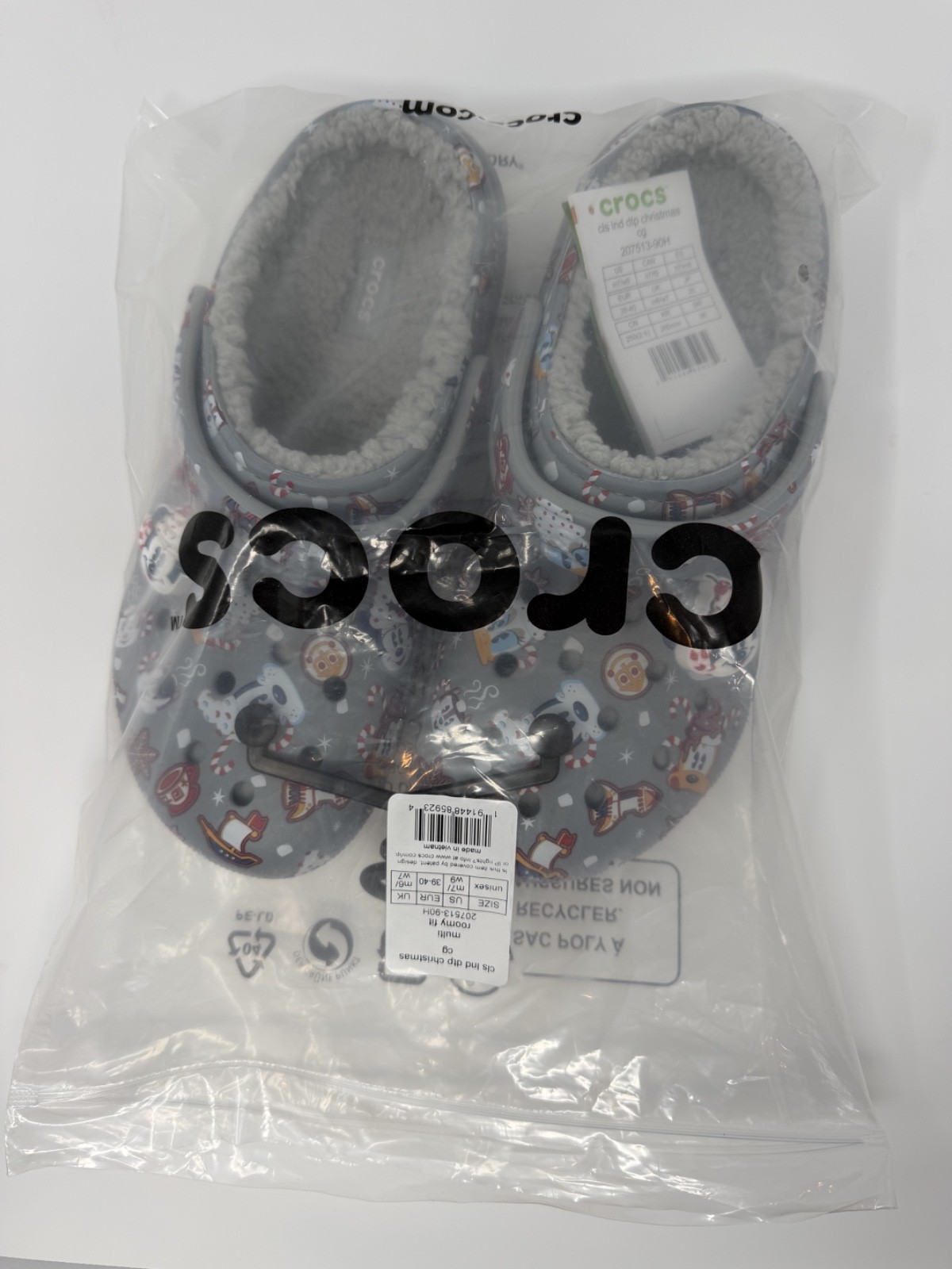 CROCS MICKEY Disney Parks 2021 Christmas Holiday Fleece Lined Men 7 Women 9 NWT