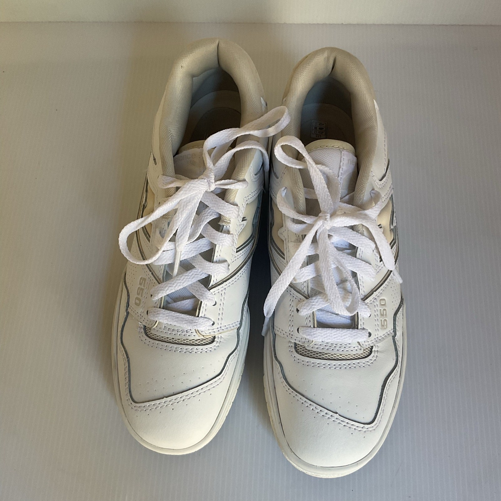 New Balance 550 White Beige Leather Sneakers Women’s 8 EU 39 Retro Classic