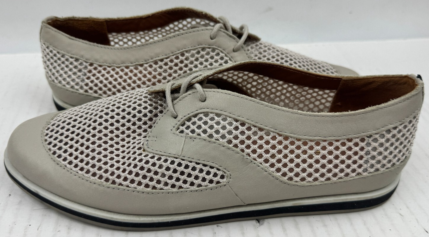 Rebbecca Minkoff Women’s Shoes Size 7 Gray Leather Perforated Flat Shoes