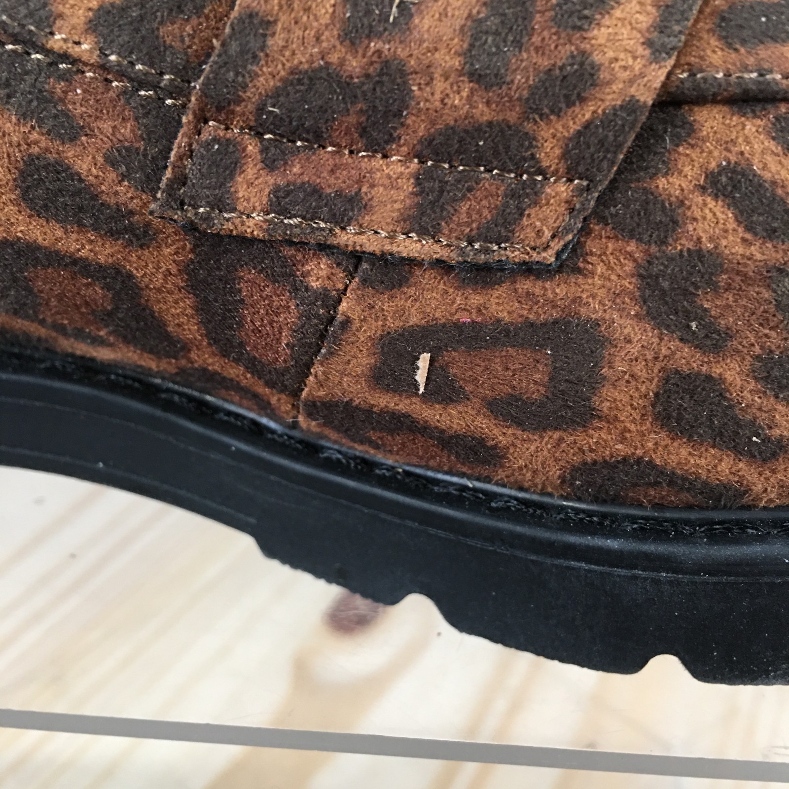 Just Fab Shoes Womens 8 E Brown Danica Penny Loafers Casual Leopard Slip On