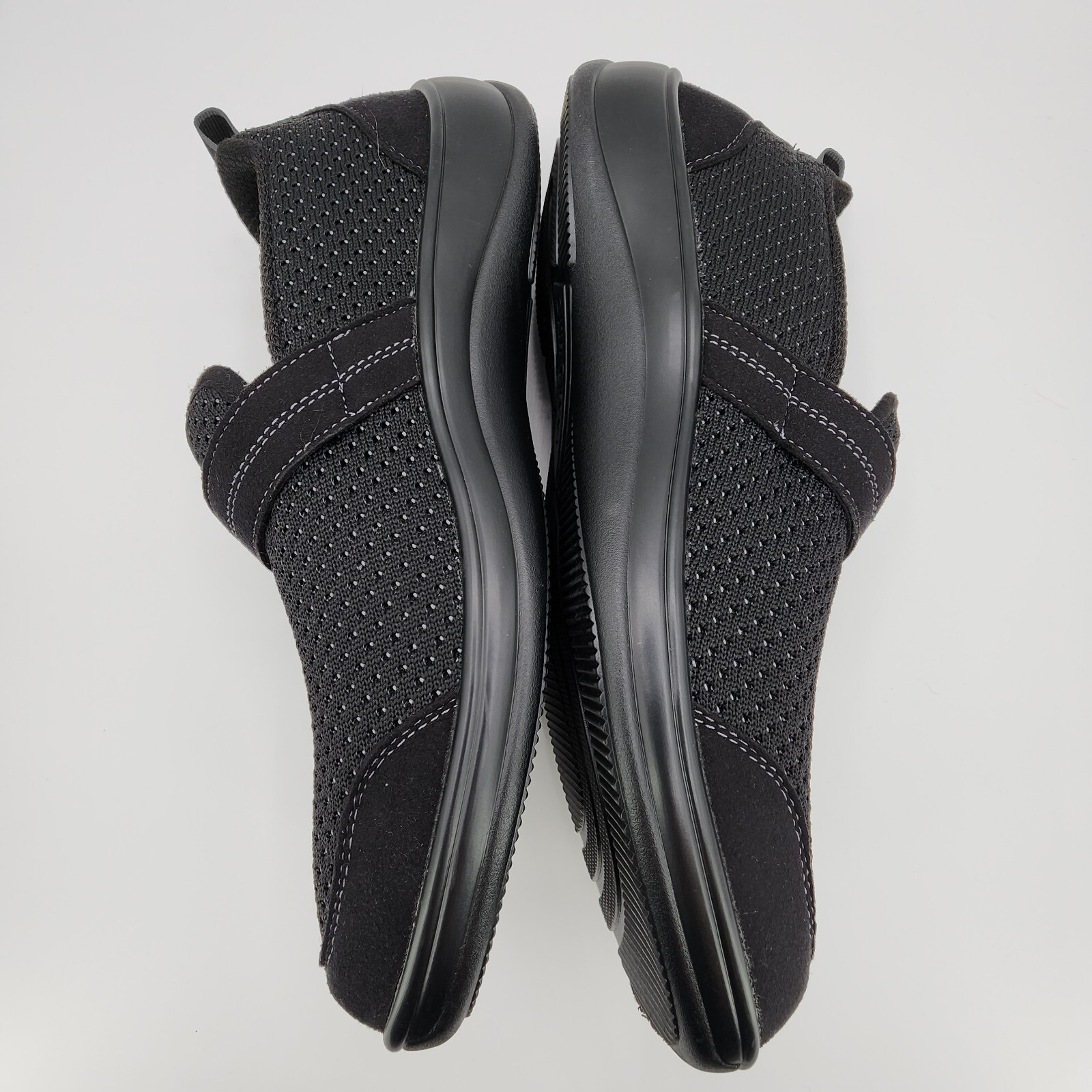 Orthofeet 823 Quincy Shoes Womens 10.5 B Medium Black Loafers NO INSOLES READ