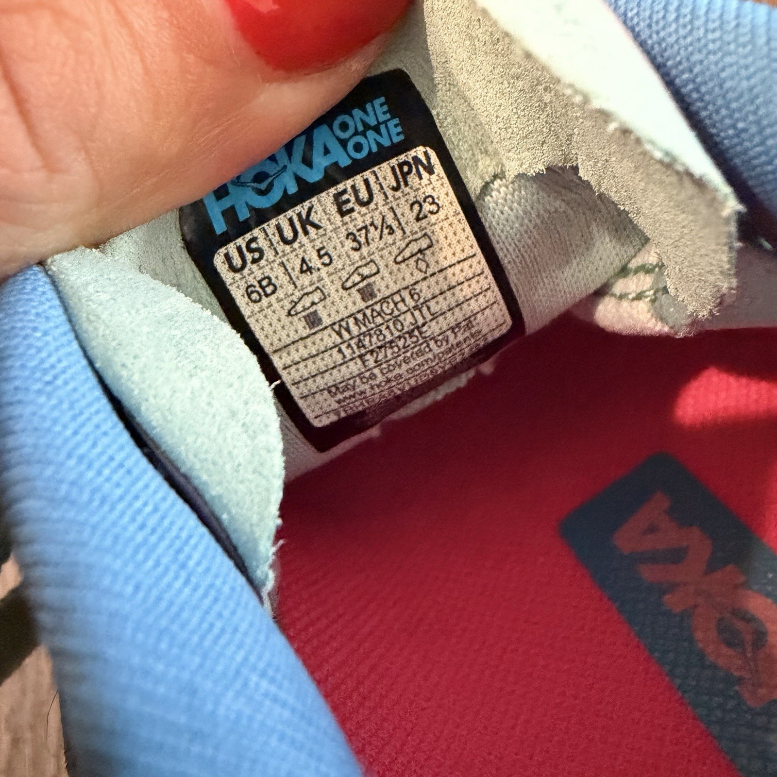 Hoka One One Womens Mach 6 1147834 JTL Teal Running Shoes Sneakers Size 9.5 B