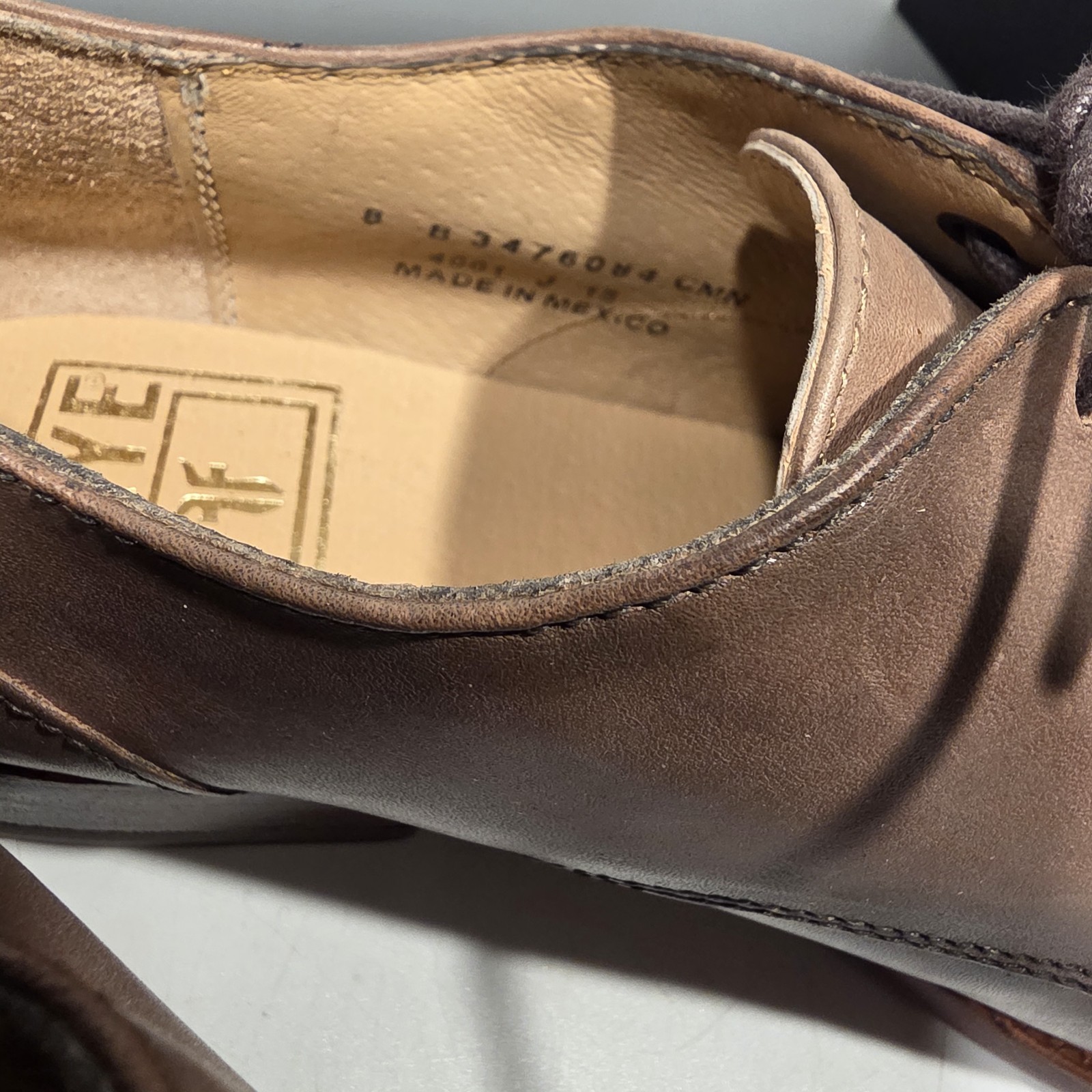 Frye Melissa Leather Plain Toe Oxfords Brown Lace Up Derby Shoes Women’s 8 B