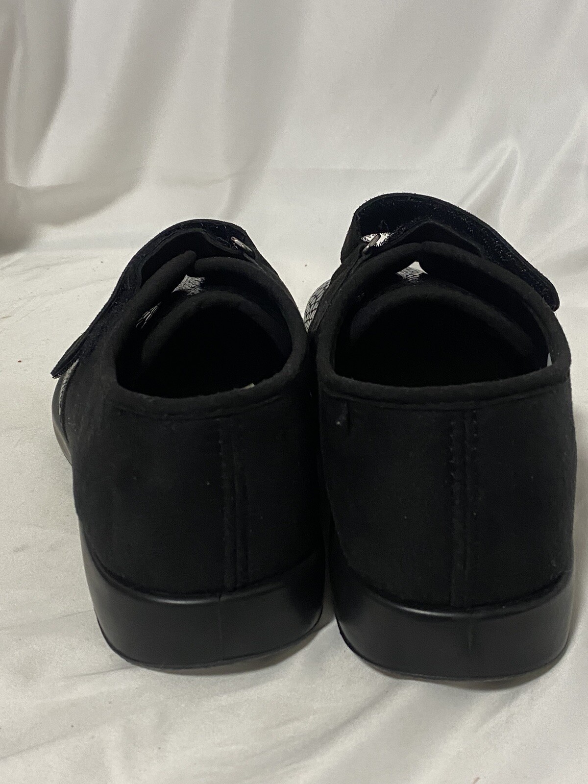 Florett Varomed Slipper Shoes Sneakers Black Tromsö Embossed hook & Loop sz 41