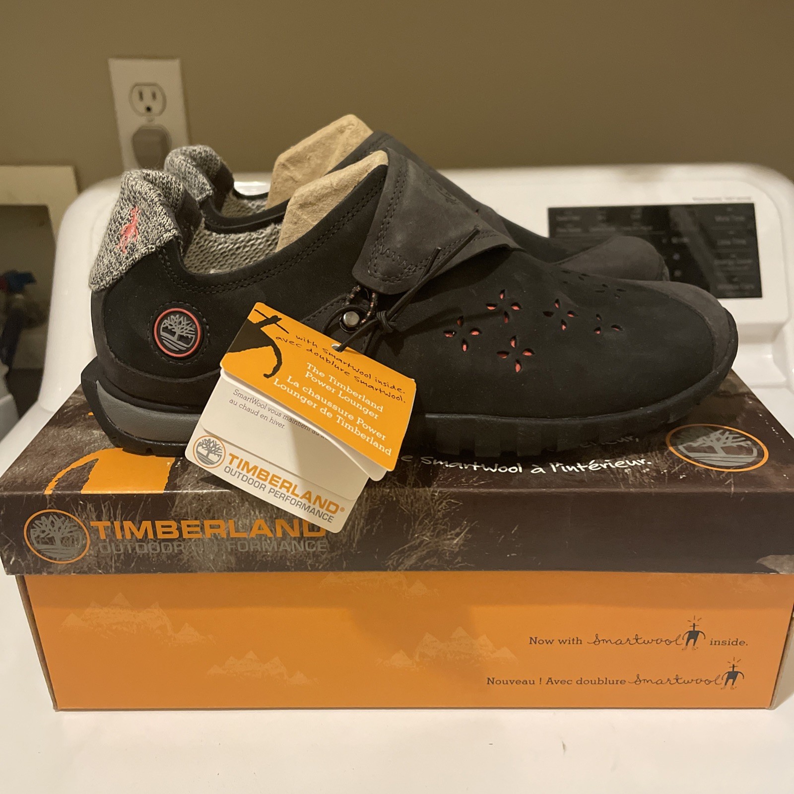 Smartwool X Timberland Shoes Power Lounger II Slip-on Cog Black Suede Womens 8.5